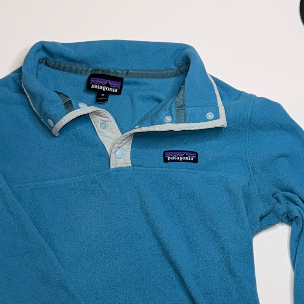 Patagonia Synchilla Snap-T Fleece Pullover — Women’s Medium (Teal)